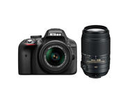 DSLR Nikon D3300 с обективи 18-55mm VR II и 55-300mm ED VR