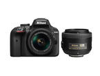 DSLR Nikon D3400 с AF-P 18-55mm VR и 35mm f/1.8G