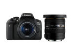 DSLR Canon EOS 750D с 18-55mm IS STM и Sigma 10-20mm f/3.5 EX DC HSM