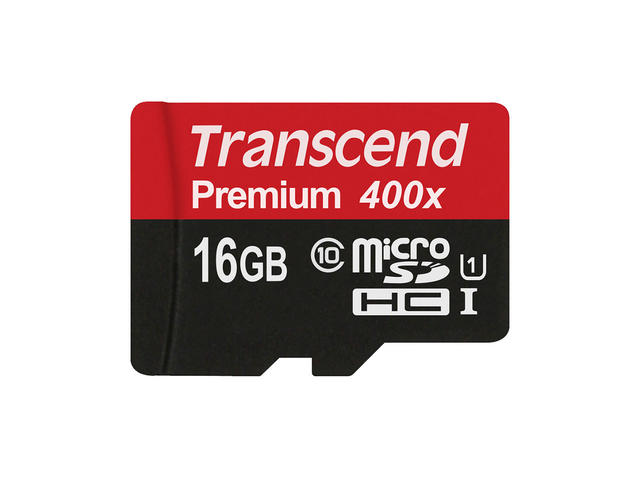 Карти памет 16GB microSDHC Transcend Premium Class 10 400x