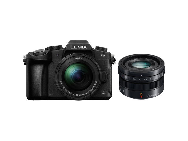 Mirrorless Panasonic Lumix DMC-G80 с 12-60mm f/3.5-5.6 ASPH и 15mm f/1.7 Leica