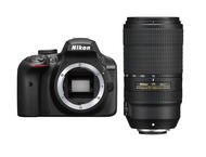 DSLR Nikon D3400 с обектив AF-P 70-300mm f/4.5-5.6 E ED VR