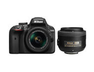 DSLR Nikon D3400 с AF-P 18-55mm VR и DX 35mm f/1.8G