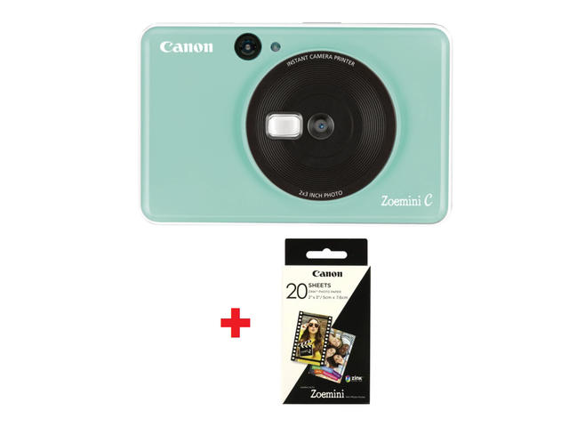 Компактни фотоапарати Canon Zoemini C Mint Green + Canon ZINK Paper 20