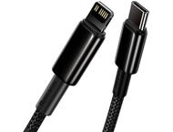 Кабели и Адаптери Baseus Tungsten Gold USB Type-C към Lightning, 2м, черен