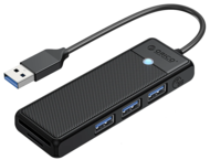 USB Хъб Orico USB 3.0 PAPW3AT-U3-015, черен