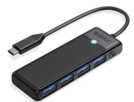 USB Хъб Orico Type-C PAPW4A-C3-015, черен
