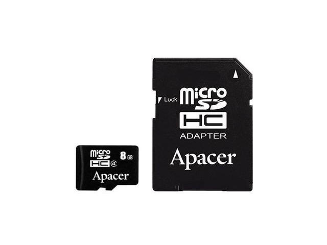 Карти памет 8GB microSDHC карта Apacer Class 4