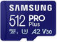 Карти памет 512GB Samsung microSD Card PRO Plus with Adapter