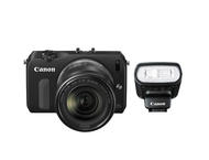 Mirrorless Canon EOS M с обектив 18-55mm и светкавица Speedlite 90EX