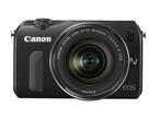Mirrorless Canon EOS M с обективи 18-55mm, 22mm и светкавица