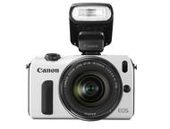 Mirrorless Canon EOS M с обектив 18-55mm и светкавица Speedlite 90EX