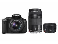 DSLR Canon EOS 650D с 18-55mm DC III, 75-300mm DC III и 50mm f/1.8 II
