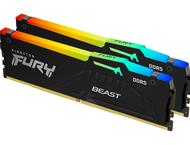 Оперативна памет 64GB (2x32GB) DDR5 6400 MT/s Kingston FURY Beast Black RGB XMP