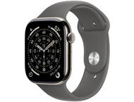 Смарт часовници Apple Watch S11 GPS + Cellular 46mm Natural Titanium Case with Stone Grey Sport Band - S/M