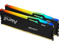 Оперативна памет 16GB (2x8GB) DDR5 5200 MT/s Kingston FURY Beast Black RGB XMP