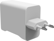 Зарядни устройства Mophie GaN USB-C Dual 67W and cable (70cm), White