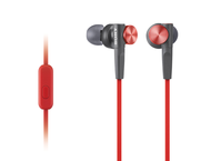 Слушалки Sony MDR-XB50AP, в червено